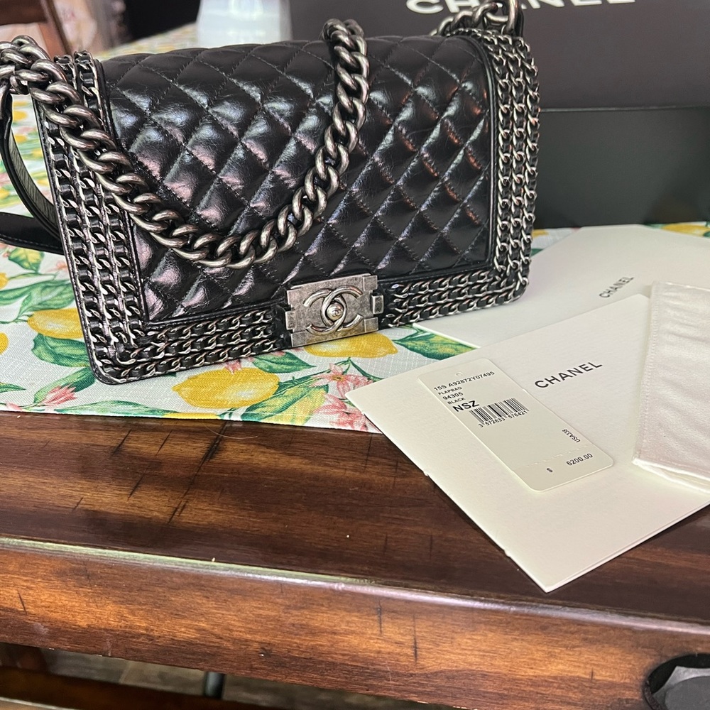 Chanel Medium Chain Boy Bag - Picture 8 of 14